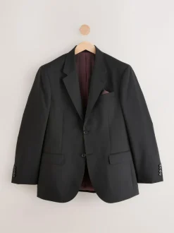 Next Regular Fit Signature Nova Fides 100% Italian Wool Suit Jacket Black Hot