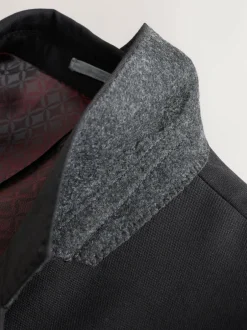 Next Regular Fit Signature Nova Fides 100% Italian Wool Suit Jacket Black Hot