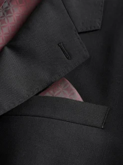 Next Regular Fit Signature Nova Fides 100% Italian Wool Suit Jacket Black Hot