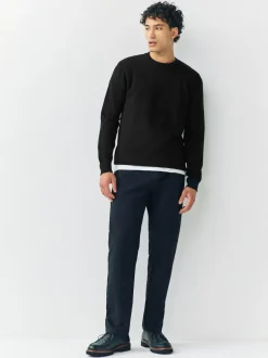 Next Black Regular Fit Soft Touch Crew Neck Jumpers 2 Pack