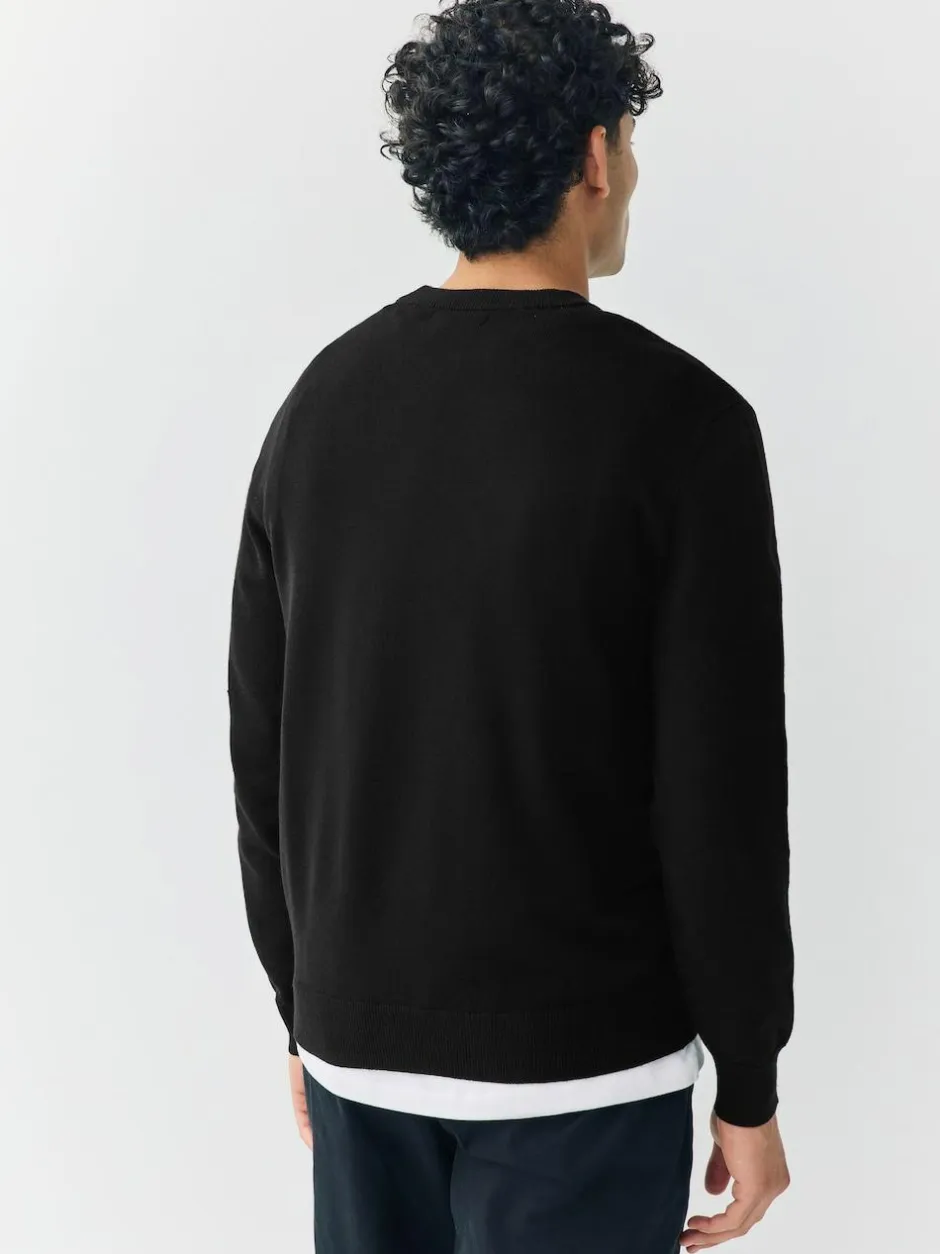 Next Black Regular Fit Soft Touch Crew Neck Jumpers 2 Pack