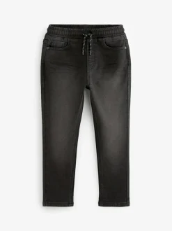 Next Regular Fit Stretch Elasticated Waist Jeans (3-16yrs) Black Discount