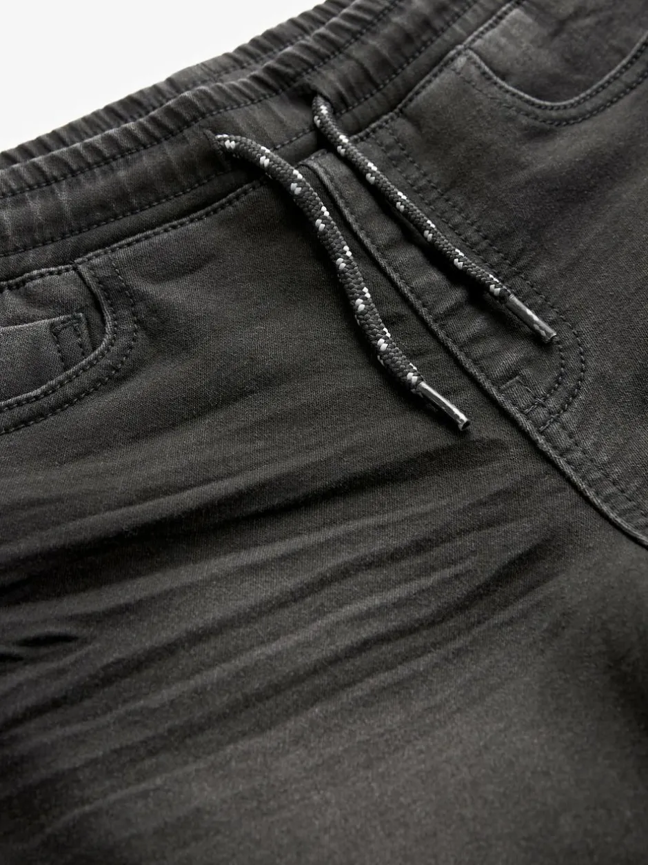 Next Regular Fit Stretch Elasticated Waist Jeans (3-16yrs) Black Discount