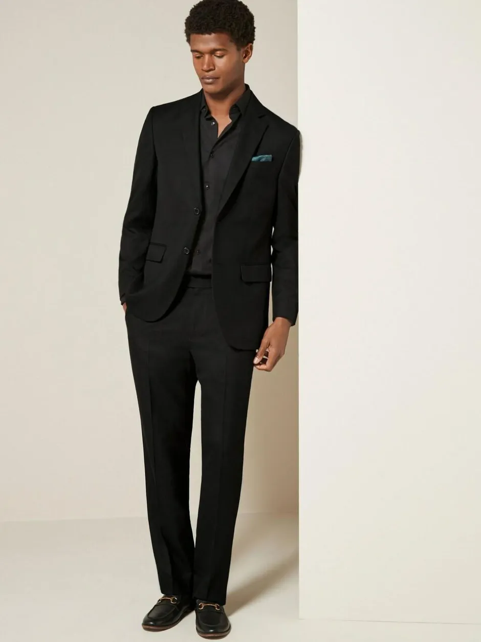 Next Black Regular Fit Textured Suit Trousers Outlet