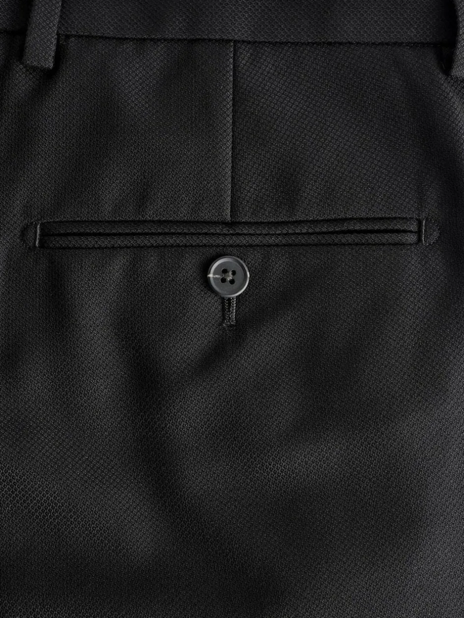 Next Black Regular Fit Textured Suit Trousers Outlet