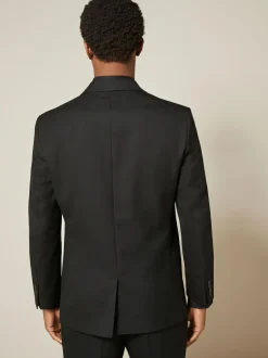 Next Black Regular Fit Textured Suit Jacket