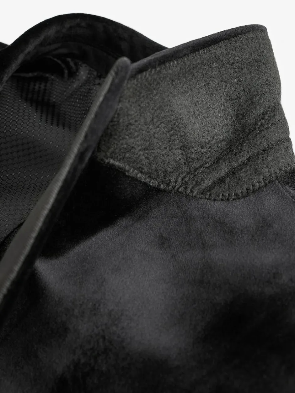 Next Regular Fit Velvet Blazer Black Hot