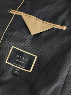 Next Regular Fit Velvet Blazer Black Hot