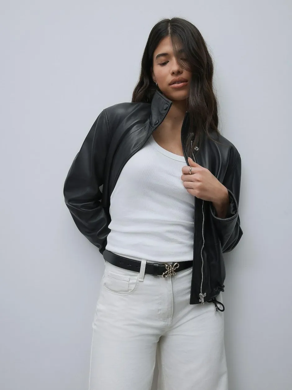 Next Regular Statement Buckle Leather Belt Black Outlet