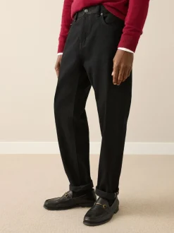 Next Regular Tapered Fit Signature Selvedge Denim Jeans Black