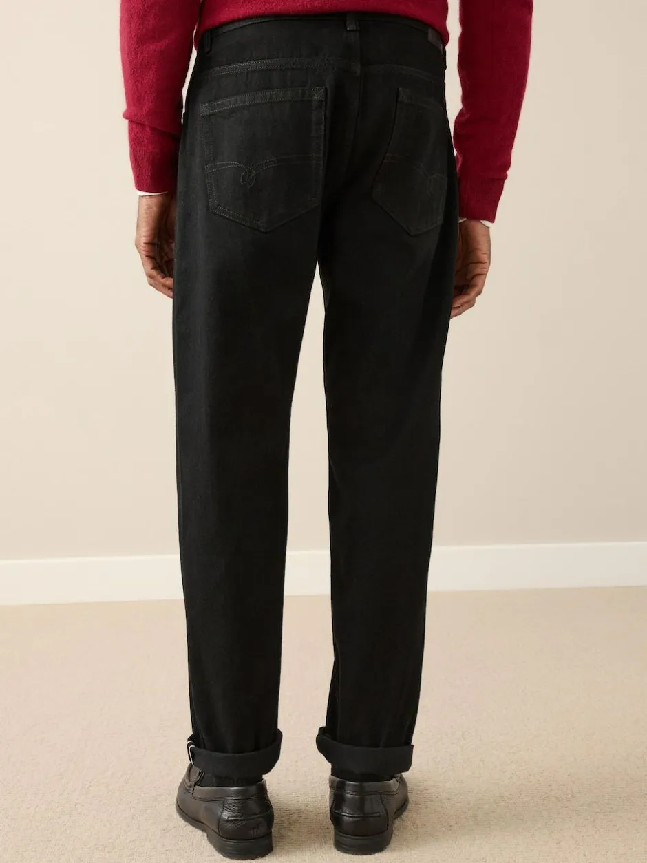 Next Regular Tapered Fit Signature Selvedge Denim Jeans Black