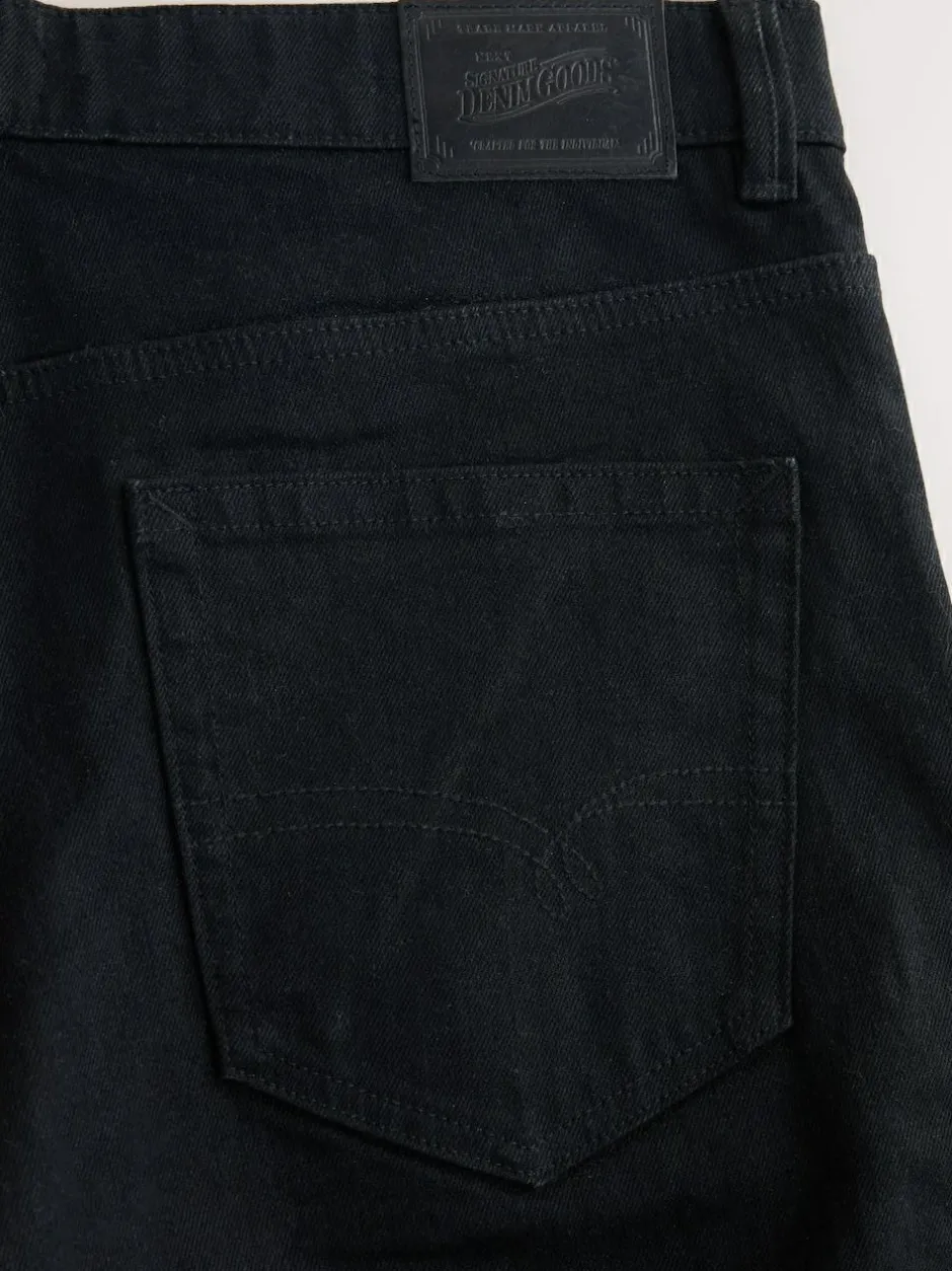 Next Regular Tapered Fit Signature Selvedge Denim Jeans Black