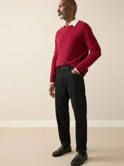 Next Regular Tapered Fit Signature Selvedge Denim Jeans Black