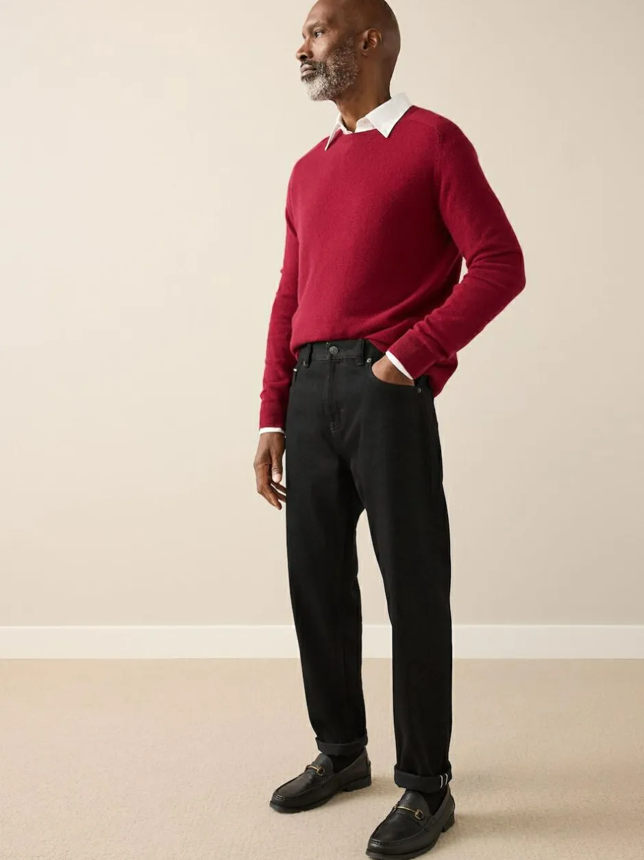 Next Regular Tapered Fit Signature Selvedge Denim Jeans Black