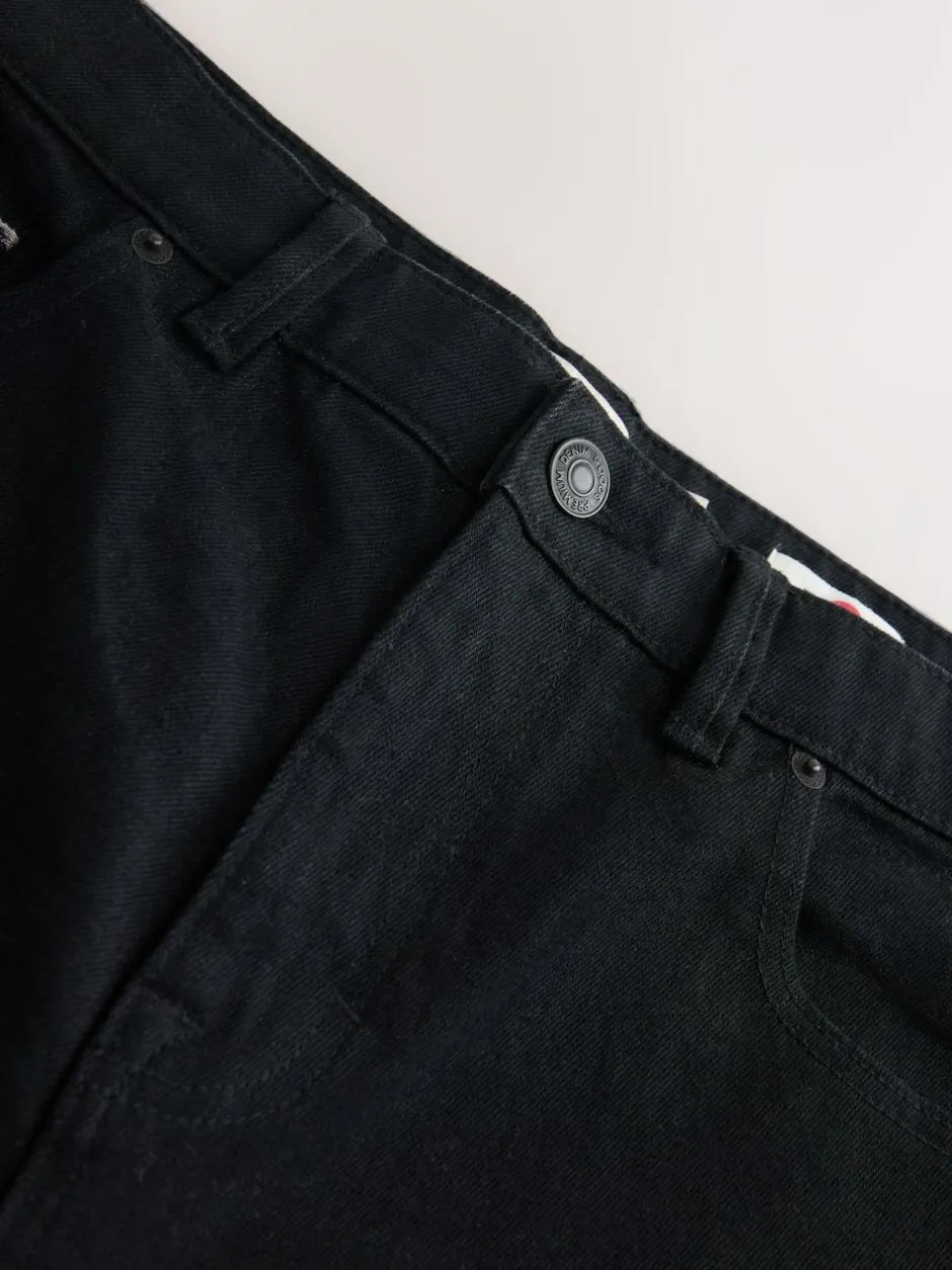 Next Regular Tapered Fit Signature Selvedge Denim Jeans Black