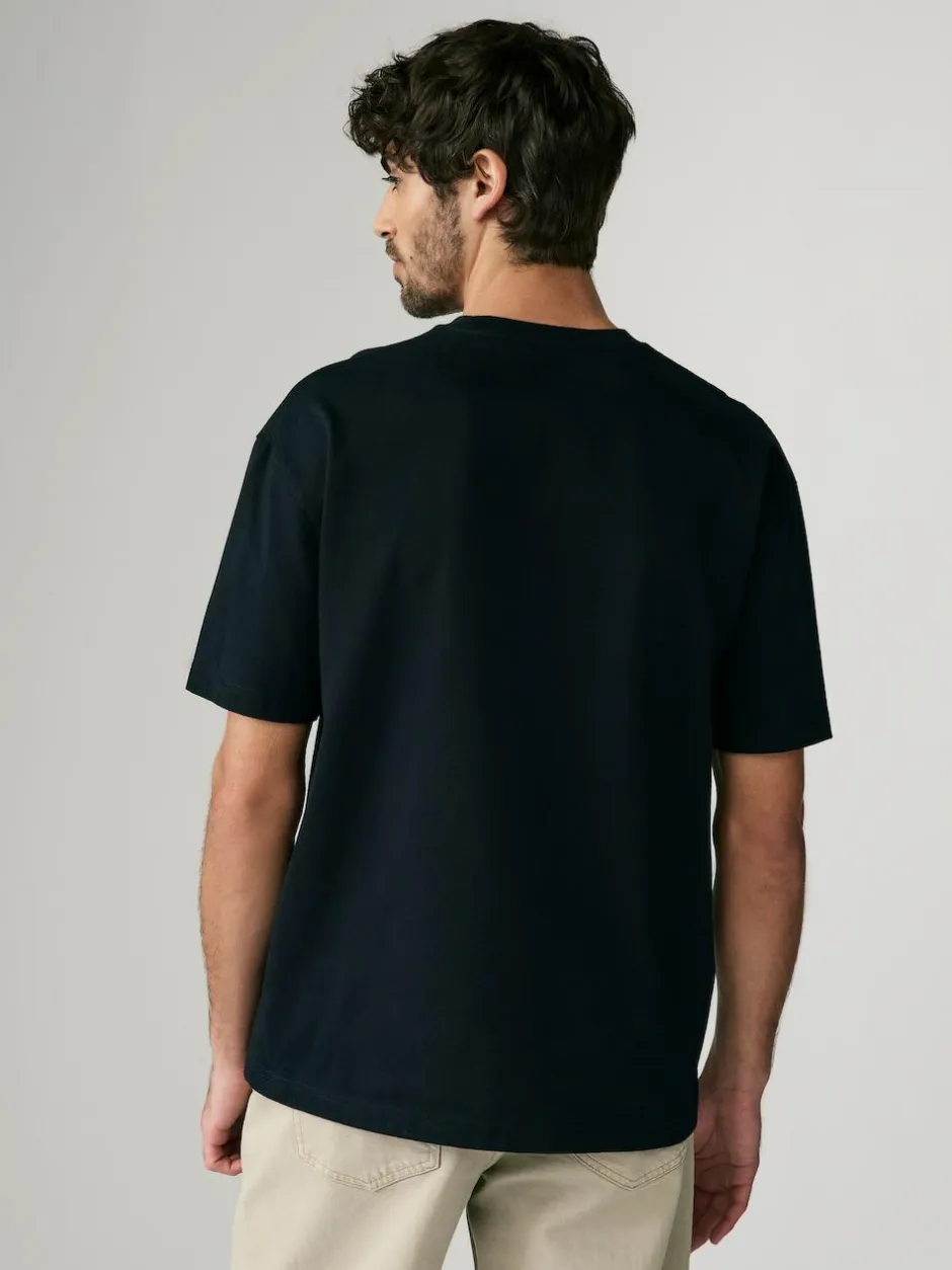 Next Black Relaxed Fit Heavyweight T-Shirts 3 Pack Outlet