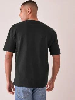 Next Black Relaxed Fit Heavyweight T-Shirt Hot