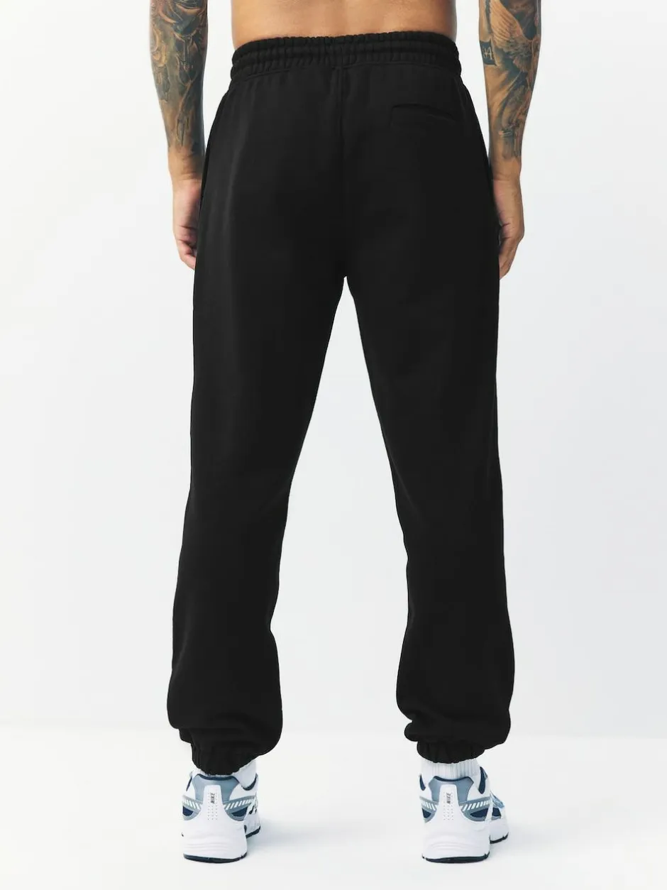 Next Relaxed Fit Slim Fit Brushback Heavyweight Joggers Black Hot
