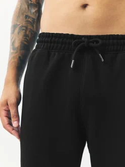 Next Relaxed Fit Slim Fit Brushback Heavyweight Joggers Black Hot