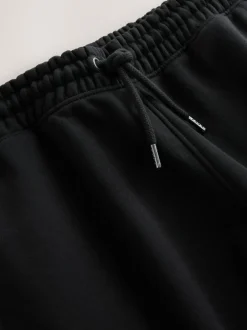 Next Relaxed Fit Slim Fit Brushback Heavyweight Joggers Black Hot