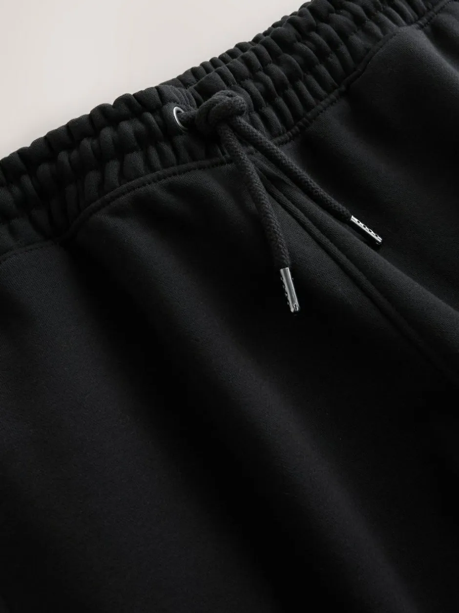 Next Relaxed Fit Slim Fit Brushback Heavyweight Joggers Black Hot