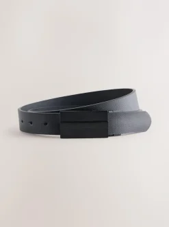 Next Black Reversible Plaque Belt Online