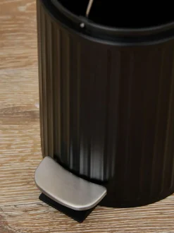 Next Black Rib Soft Close 3 Litre Pedal Bin