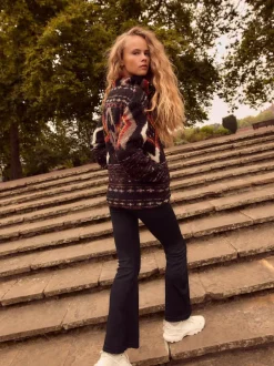 Next Ribbed Kickflare Leggings Black Online