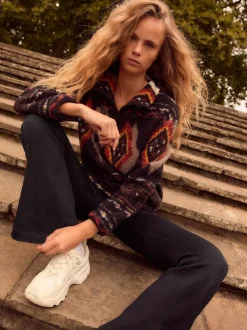 Next Ribbed Kickflare Leggings Black Online