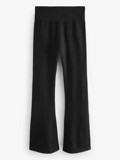 Next Ribbed Kickflare Leggings Black Online