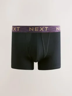 Next Black Rich Marl Waistband A-Front Boxers 10 Pack Sale