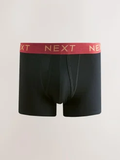 Next Black Rich Marl Waistband A-Front Boxers 10 Pack Sale