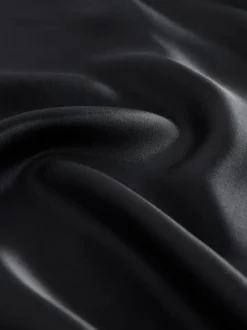 Next Black Satin Midi Skirt Hot