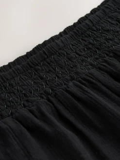 Next Black Shirred Jersey Shorts Hot