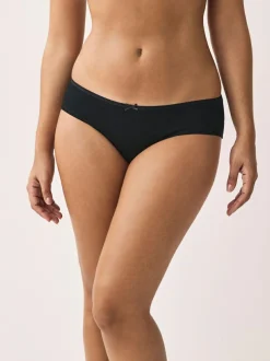 Next Short Cotton Rich Knickers 5 Pack Black New