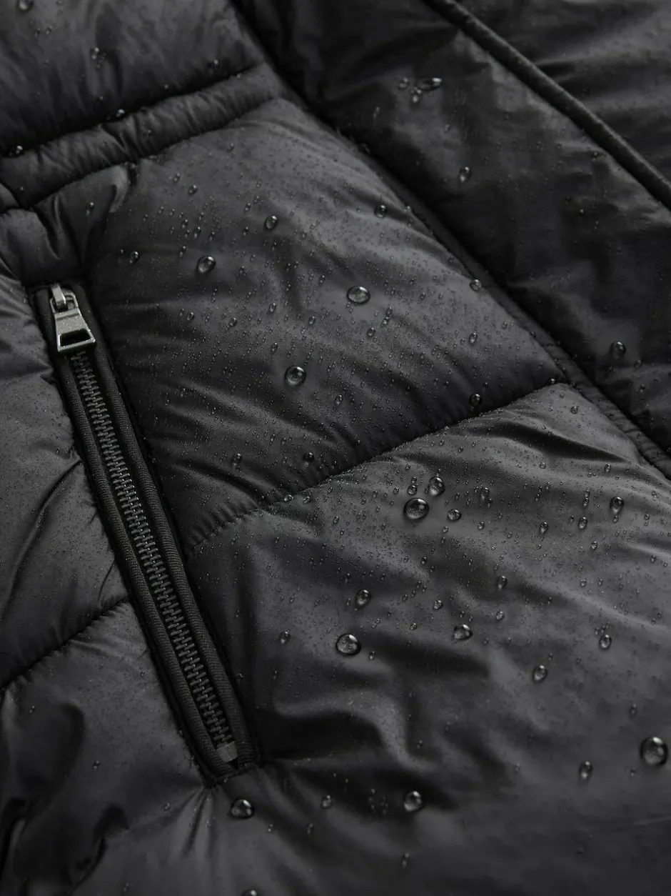 Next Black Short Padded Coat with Faux Fur Trim Hood and Cuffs Best