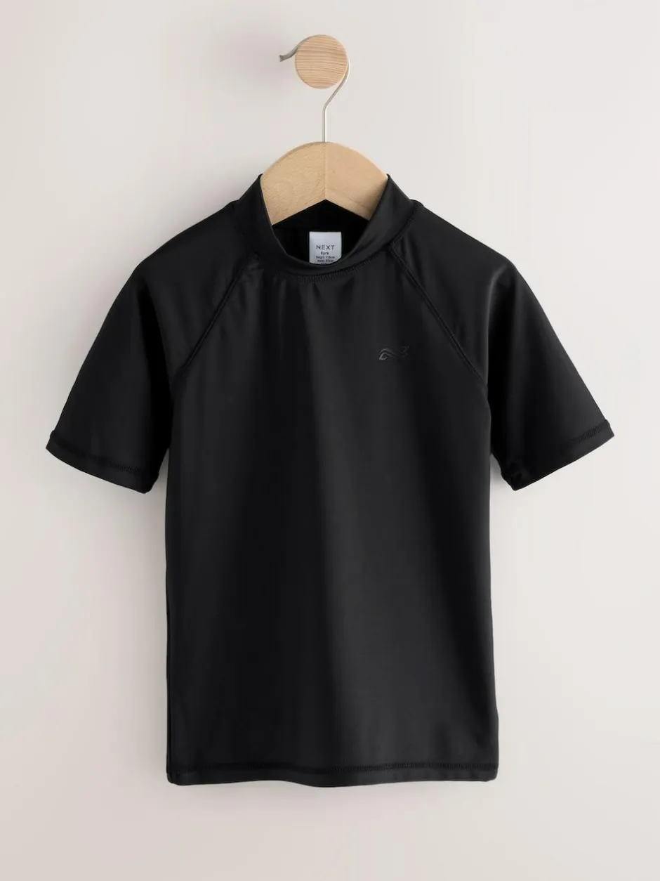 Next Black Short Sleeve Rash Vest (1.5-16yrs) Clearance