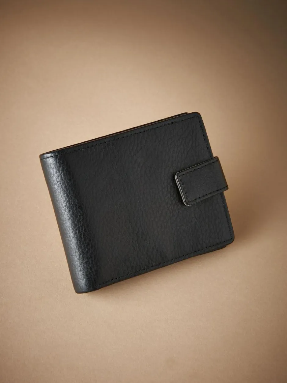 Next Signature Leather Extra Capacity Wallet Black New