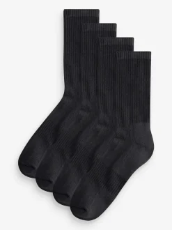 Next Black Signature Modal Cushioned Sports Socks 4 Pack Outlet