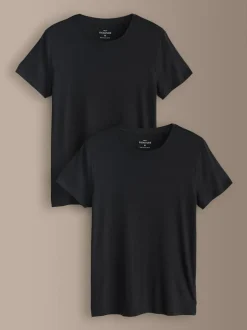 Next Signature TENCEL™ Lyocell T-Shirts 2 Pack Black Discount