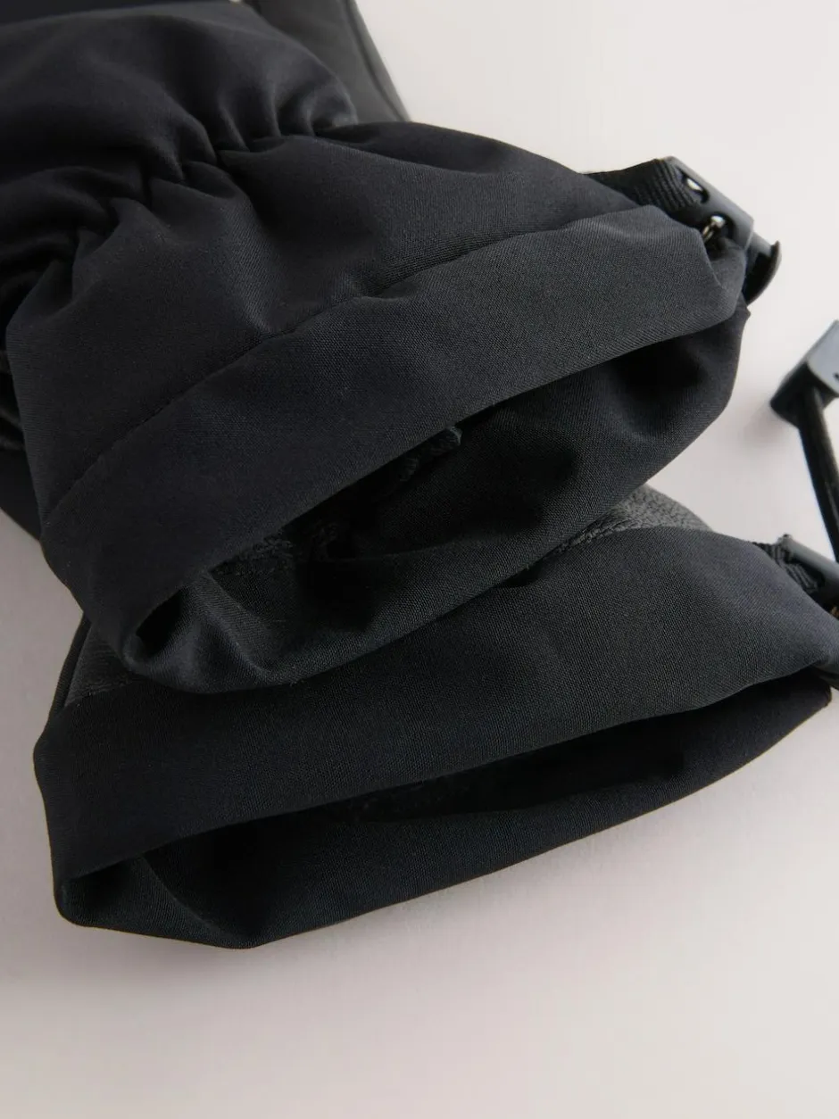 Next Black Ski Gloves With Leather Outlet