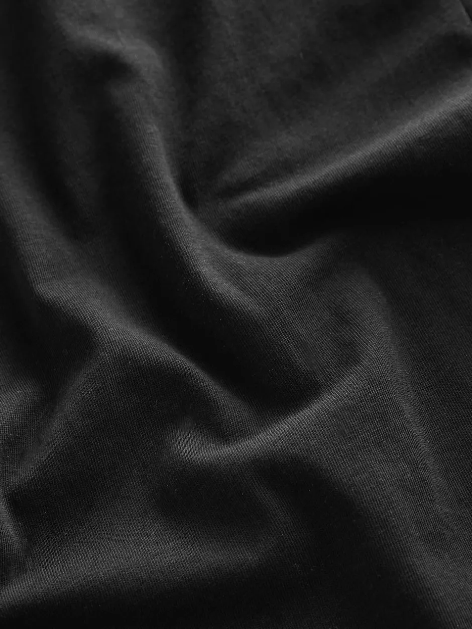 Next Slim Fit 100% Cotton Layering T-Shirts 2 Pack Black Sale