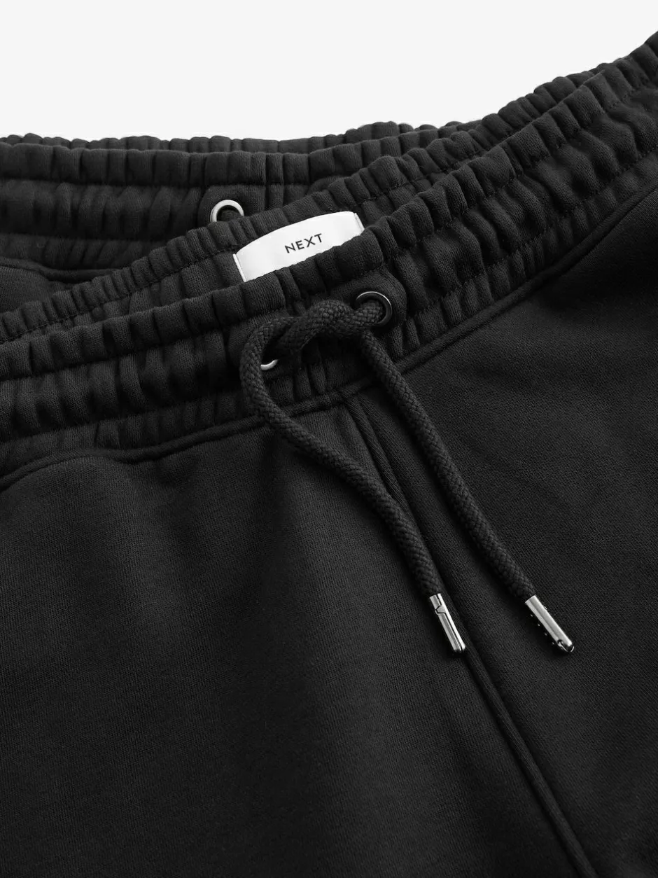Next Slim Fit Brushback Heavyweight 2 Pack Joggers Black Hot
