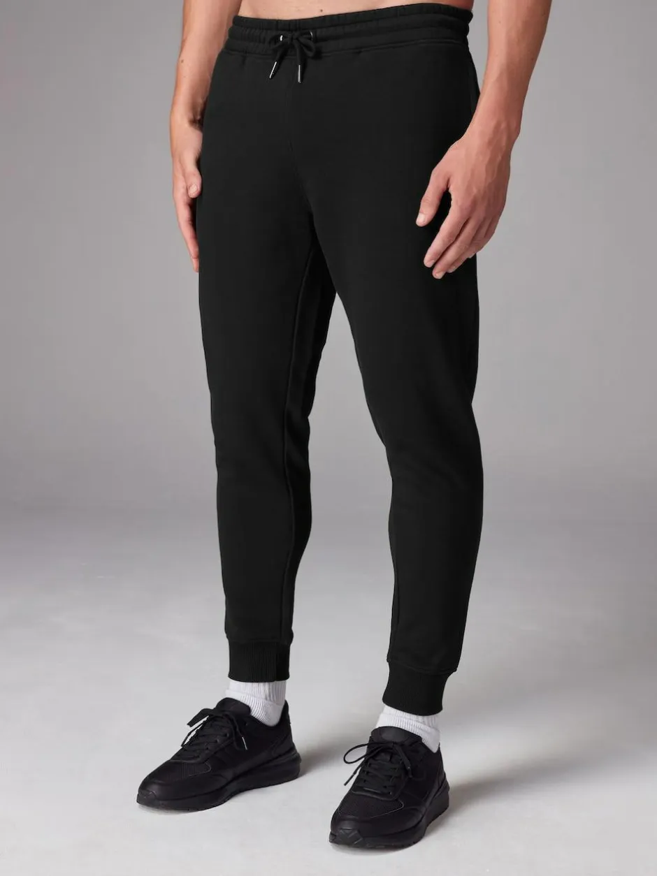 Next Slim Fit Brushback Heavyweight 2 Pack Joggers Black Hot