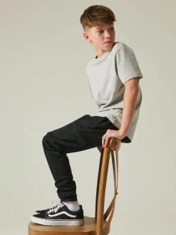 Next Black Slim Fit Cargo Rich Joggers (3-16yrs) Hot