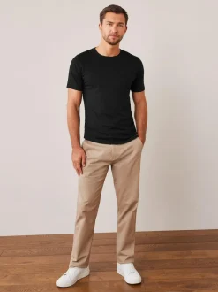 Next Black Slim Fit Essential Crew Neck Cotton T-Shirt