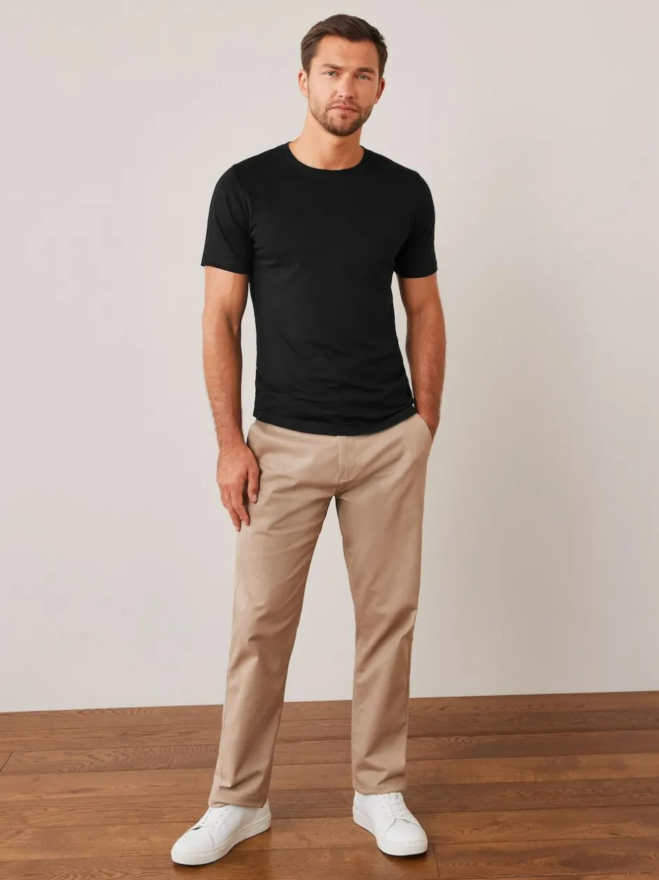 Next Black Slim Fit Essential Crew Neck Cotton T-Shirt