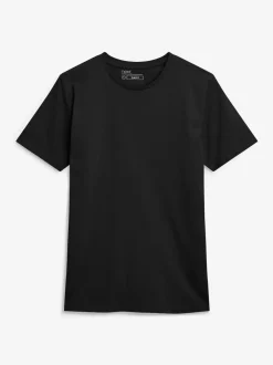 Next Black Slim Fit Essential Crew Neck Cotton T-Shirt