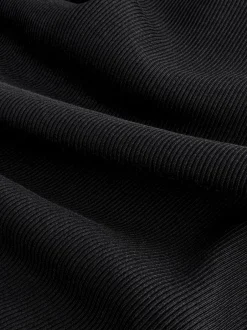 Next Slim Fit Ribbed Vest Black Discount
