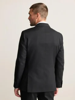 Next Black Slim Fit Signature Nova Fides 100% Italian Wool Tuxedo Suit Jacket Sale